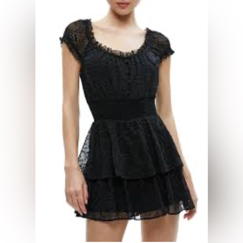 Alice + Olivia Black Lace Romper
